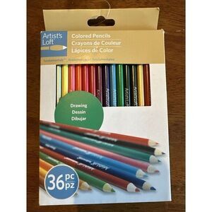 Craft County 36 Assorted Colored Pencils - High Pigment - Adult and Kid Coloring